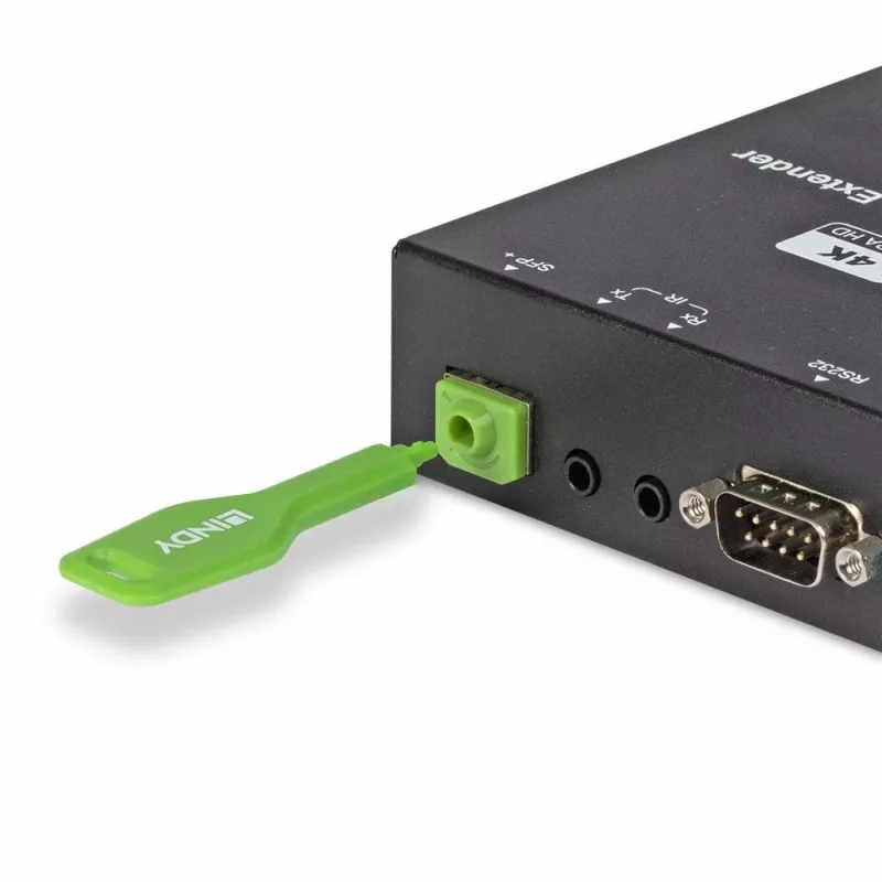 Lindy SFP Port Blocker Key, verde, llave de bloqueo de puerto, SFP, verde, acrilonitrilo butadieno estireno (ABS), 1 ud., bolsa de plástico