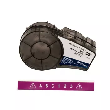 Etiquetas de impresora Brady M21-375-595-PL — vinilo autoadhesivo, morado con área blanca escribible