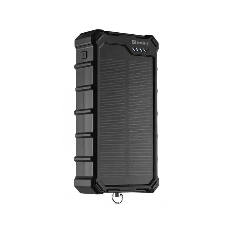 Sandberg Solar Powerbank CampLED 20000, 20000 mAh, Programmable Power Supply (PPS), 3,7 V, 15 W, negro