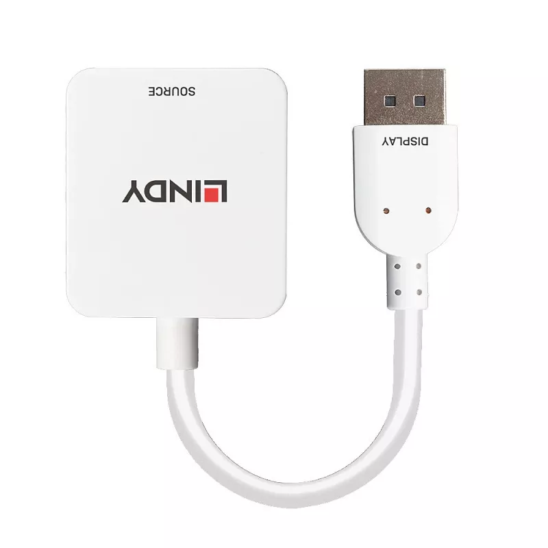 Convertidor Lindy HDMI 18G a DisplayPort 1.2, 0,095 m, HDMI Type-A (estándar), DisplayPort, conector hembra, conector macho, recto