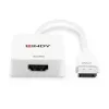 Convertidor Lindy HDMI 18G a DisplayPort 1.2, 0,095 m, HDMI Type-A (estándar), DisplayPort, conector hembra, conector macho, recto