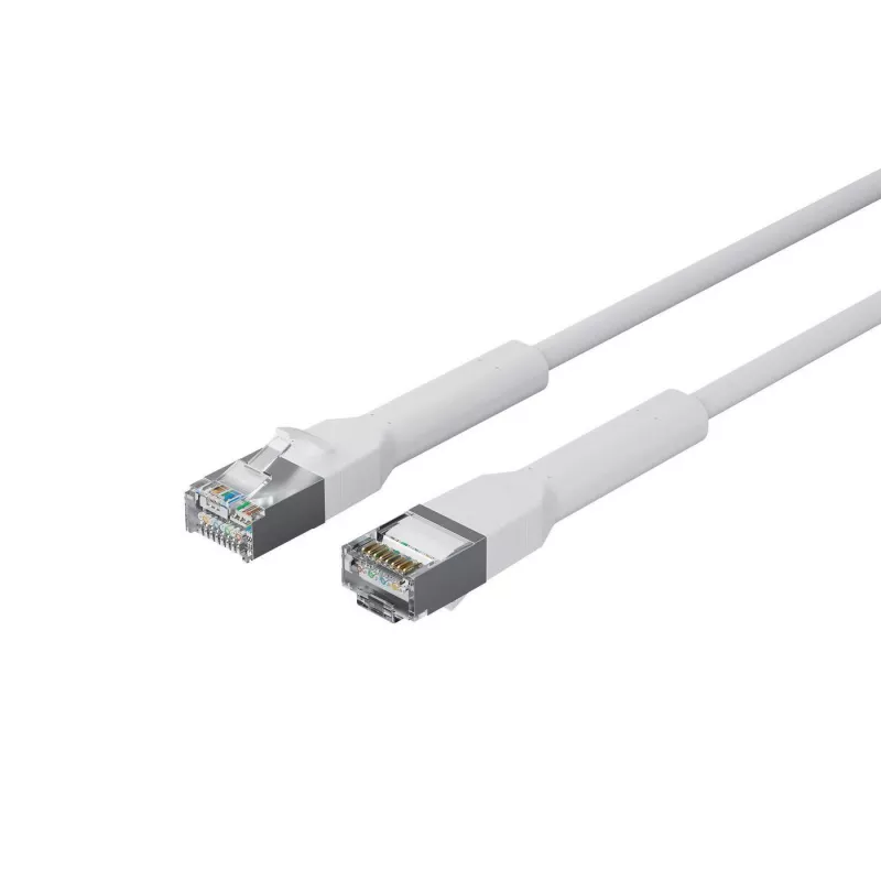 Cable de red Lanview LV-6AFTP-FLEX-ANG-015W-S — conector acodado, Cat6a F/FTP, 1,5 m, blanco