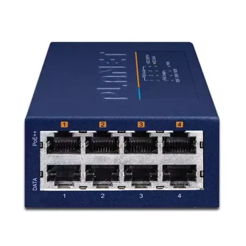 PLANET UPOE-400 hub inyector PoE 802.3bt Multi-Gigabit de 4 puertos