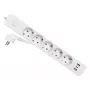 Alargador de corriente Equip 245555 2,5 m 5 tomas AC para interior blanco