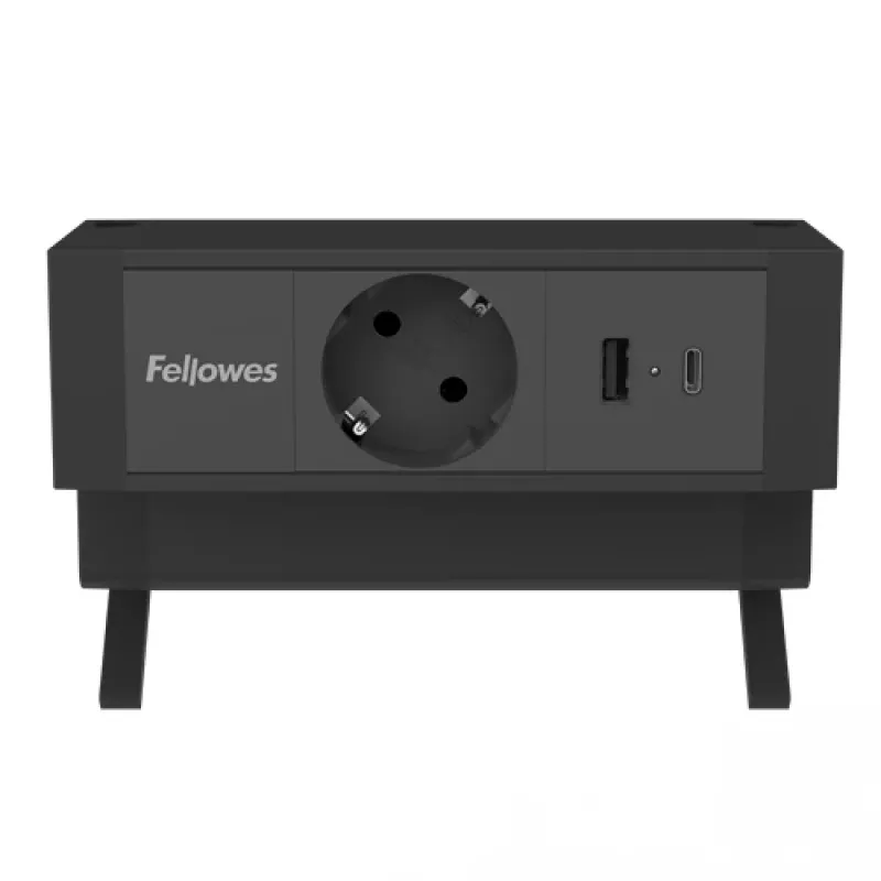 Alargador de corriente Fellowes 100137172 2 m 1 salida AC para interior negro