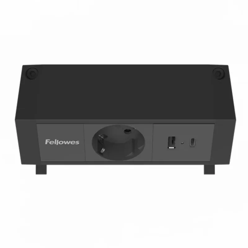 Alargador de corriente Fellowes 100137172 2 m 1 salida AC para interior negro