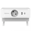 Alargador de corriente Fellowes 100137173 2 m 1 toma(s) AC para interior blanco