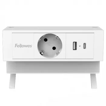 Alargador de corriente Fellowes 100137173 2 m 1 toma(s) AC para interior blanco