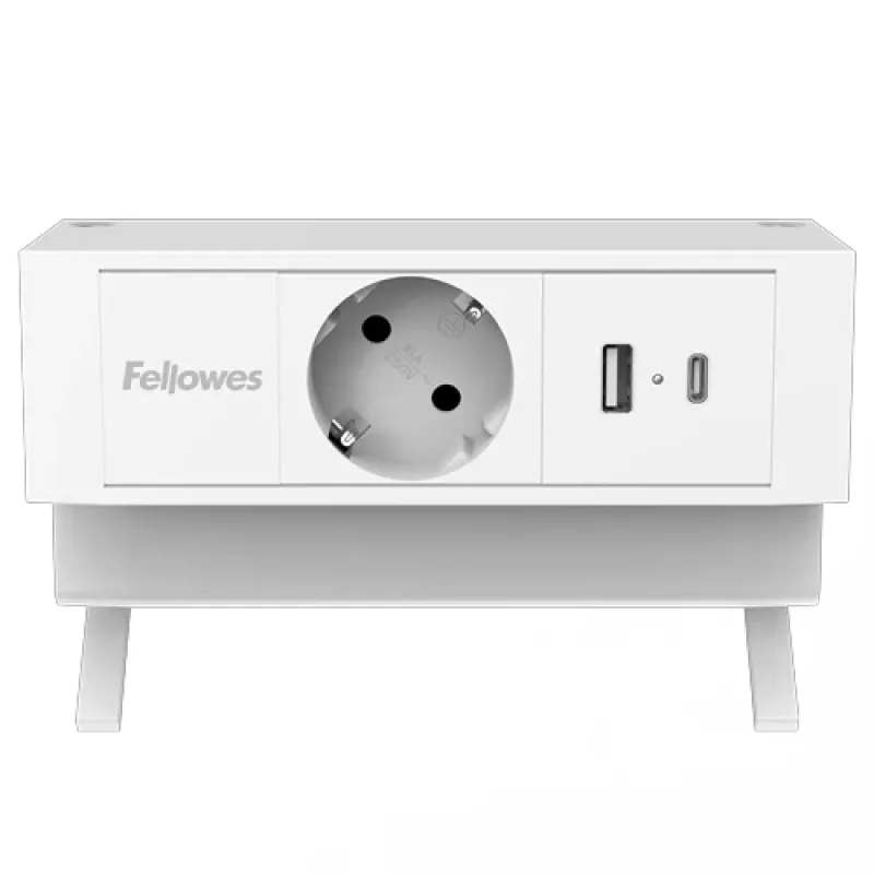 Alargador de corriente Fellowes 100137173 2 m 1 toma(s) AC para interior blanco
