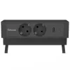 Alargador de corriente Fellowes 100137182 2 m 2 toma(s) AC para interior negro