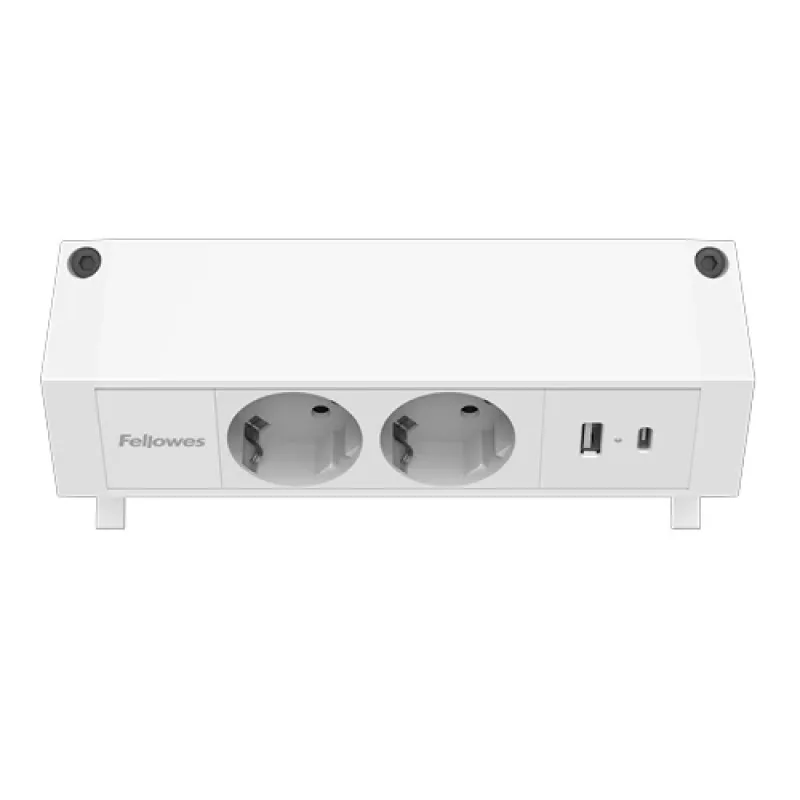 Alargador de corriente Fellowes 100137183 2 m 2 tomas AC para interior blanco