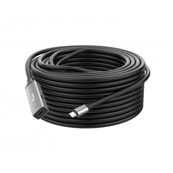Cable alargador activo USB-C a USB-C EQUIP 5 m, USB 3.2 Gen 1 (5 Gbit/s), contactos niquelados, negro