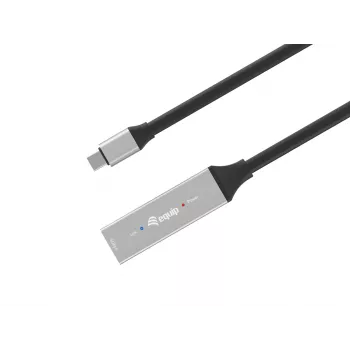 Cable alargador activo USB-C a USB-C EQUIP 5 m, USB 3.2 Gen 1 (5 Gbit/s), contactos niquelados, negro