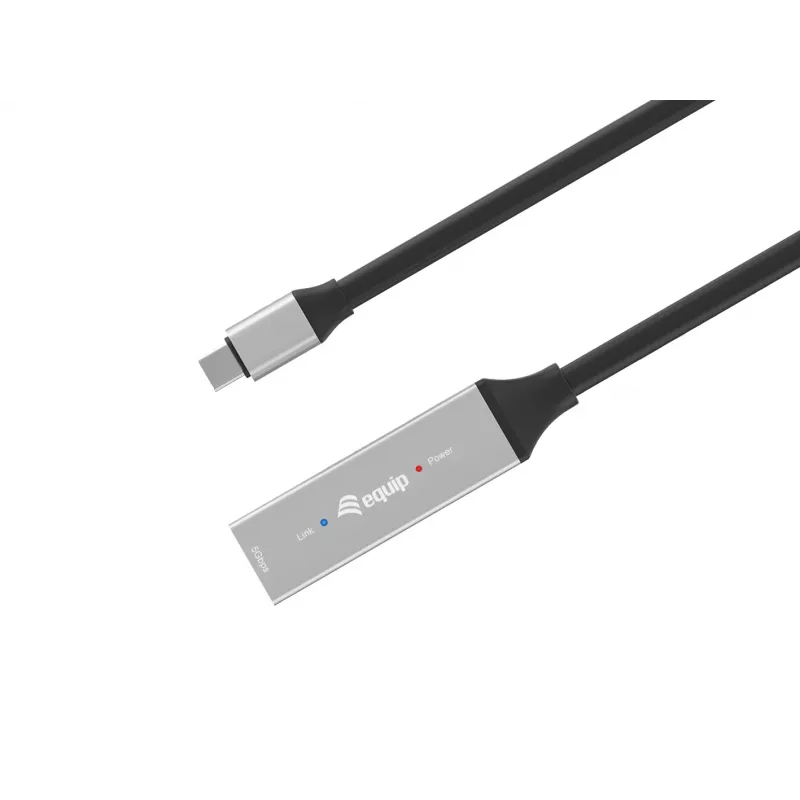 Cable alargador activo USB-C a USB-C EQUIP 5 m, USB 3.2 Gen 1 (5 Gbit/s), contactos niquelados, negro