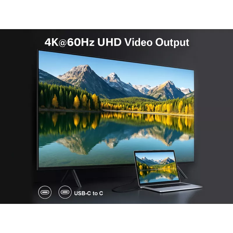 Cable USB-C a USB-C EQUIP 2,0 m — USB 3.2 Gen 2x2, 20 Gbps, PD 240W, 4K/60Hz, negro