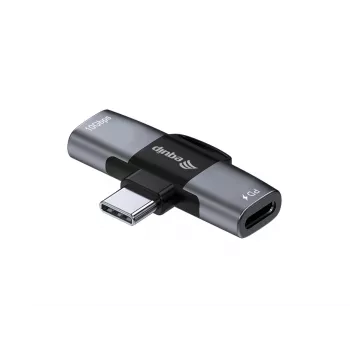 Adaptador USB-C OTG 2 en 1 EQUIP 133479 — 100W PD, 10Gbit/s, 1x USB-C a 2x USB-C, gris