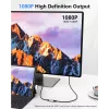 Adaptador USB a HDMI EQUIP 133498 (conector USB-C y USB-A a HDMI, 1080p, carcasa de aluminio, gris)