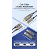 Cable óptico activo HDMI 2.0 EQUIP 10 m, Type-A/Type-D desmontables, 4K/60Hz, 18 Gbit/s, contactos dorados