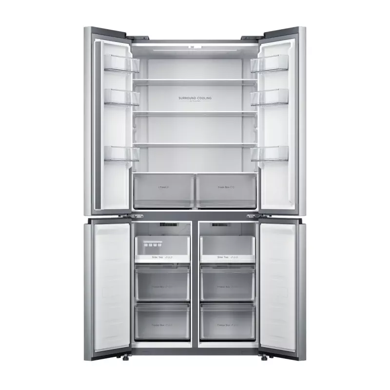 Frigorífico side-by-side independiente Xiaomi Mijia Cross Door 502L – Total 502 L (frigorífico 326 L / congelador 176 L), No Frost, clase de eficiencia energética E, altura 191,2 cm, 37 dB, Plata cepillado