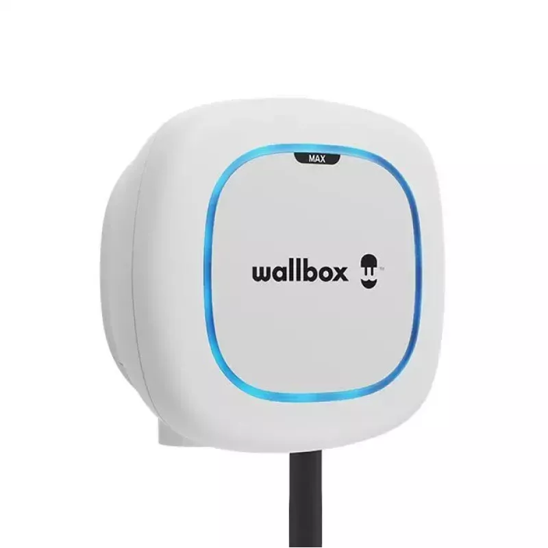Wallbox Pulsar Max Wallbox 22 kW, Wi‑Fi y Bluetooth, cable de 5 m, IP54, IK10, Blanco