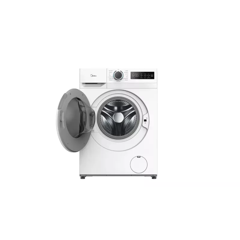 Lavadora de carga frontal Midea MF110W80BA10/W-HR — 8 kg, 1400 rpm, clase energética A, pantalla LED, función vapor, 60×48 cm