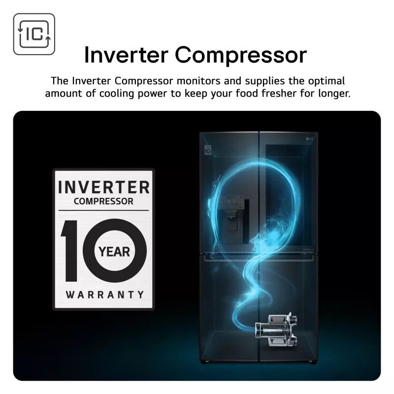 Frigorífico combi LG GBBSJ10EEP de libre instalación 333 L negro