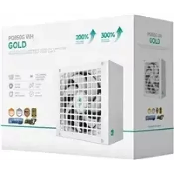 Fuente de alimentación DeepCool GAMERSTORM PQ850G WH 850W, ventilador de 120mm, totalmente modular, 80+ Gold, ATX 3.1, blanco