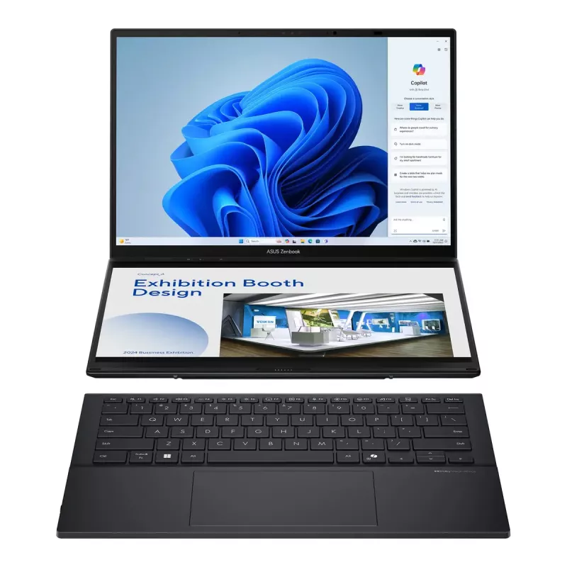 Portátil ASUS Zenbook Duo UX8406CA-QL287W 14 inch OLED táctil FHD 1920x1200 Intel Core Ultra 7 255H 16GB LPDDR5X 1TB SSD Intel Arc Windows 11 Home