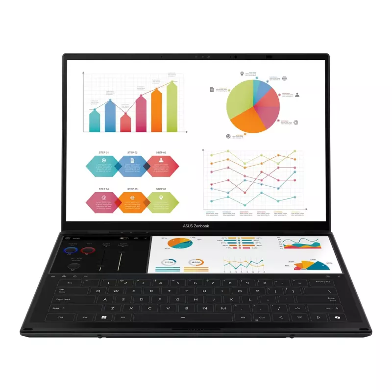 Portátil ASUS Zenbook Duo UX8406CA-QL287W 14 inch OLED táctil FHD 1920x1200 Intel Core Ultra 7 255H 16GB LPDDR5X 1TB SSD Intel Arc Windows 11 Home