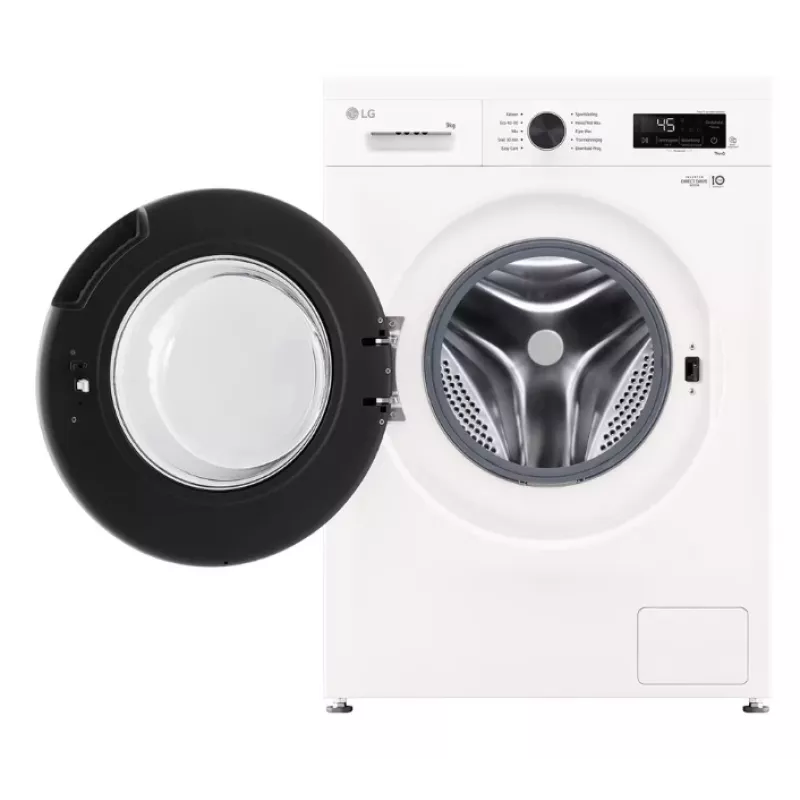 Lavadora de carga frontal LG F4X1009NWB — 9 kg, 1310 rpm, clase A, blanca