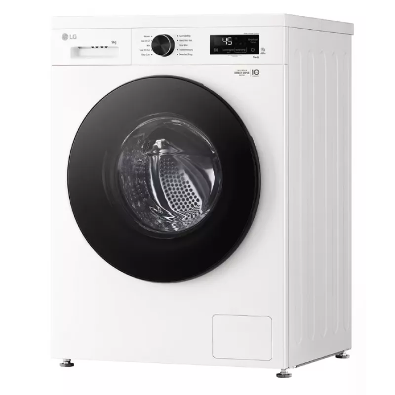 Lavadora de carga frontal LG F4X1009NWB — 9 kg, 1310 rpm, clase A, blanca