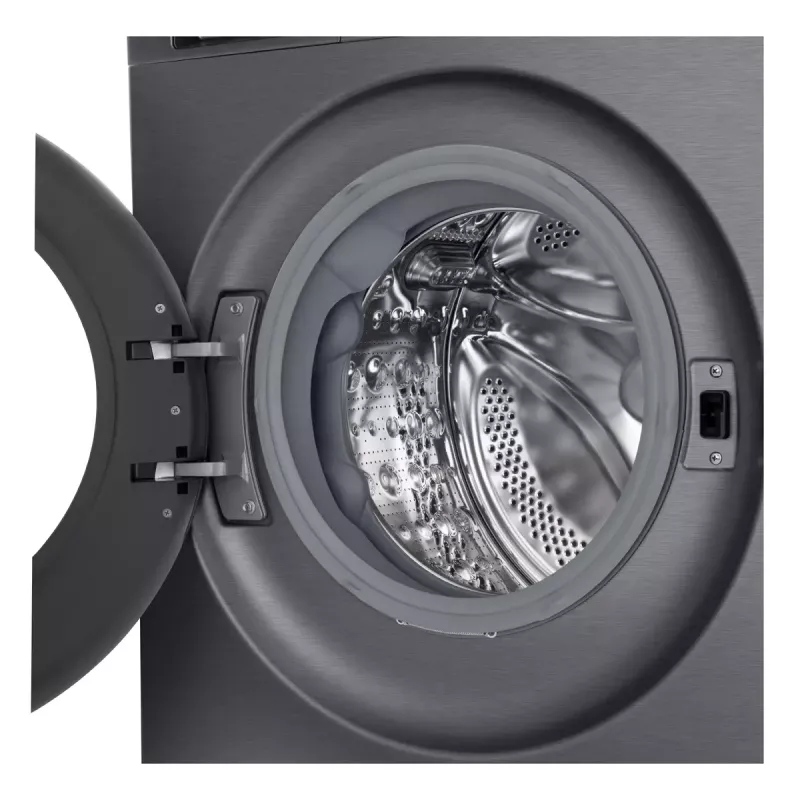 LG F4X5011TBB, A, carga frontal, capacidad de lavado 11 kg, profundidad 56,5 cm, 1400 rpm, Lavadora de carga frontal negra 1351 rpm