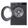 LG F4X5011TBB, A, carga frontal, capacidad de lavado 11 kg, profundidad 56,5 cm, 1400 rpm, Lavadora de carga frontal negra 1351 rpm