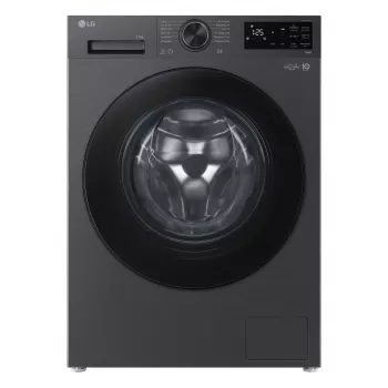 LG F4X5011TBB, A, carga frontal, capacidad de lavado 11 kg, profundidad 56,5 cm, 1400 rpm, Lavadora de carga frontal negra 1351 rpm