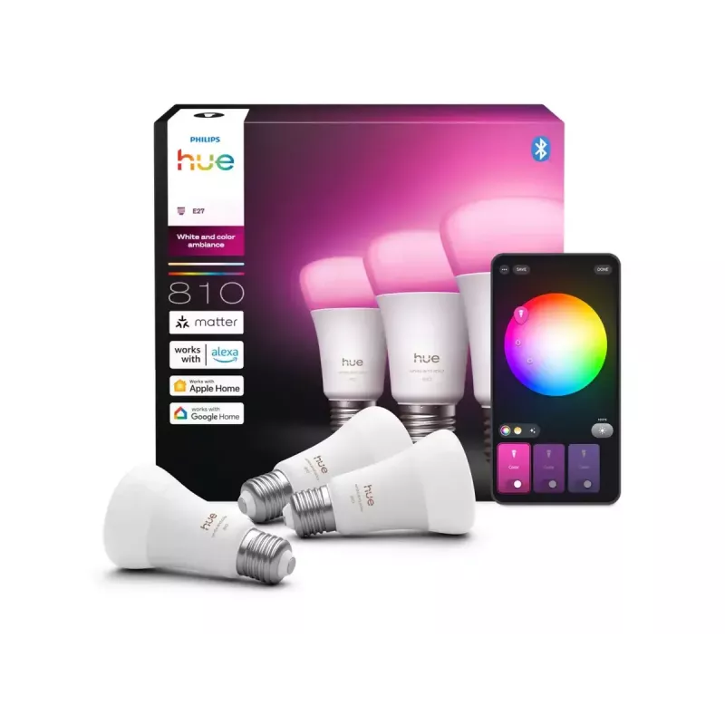 Philips Hue White and colour ambience A60 – E27 bombilla inteligente – 810