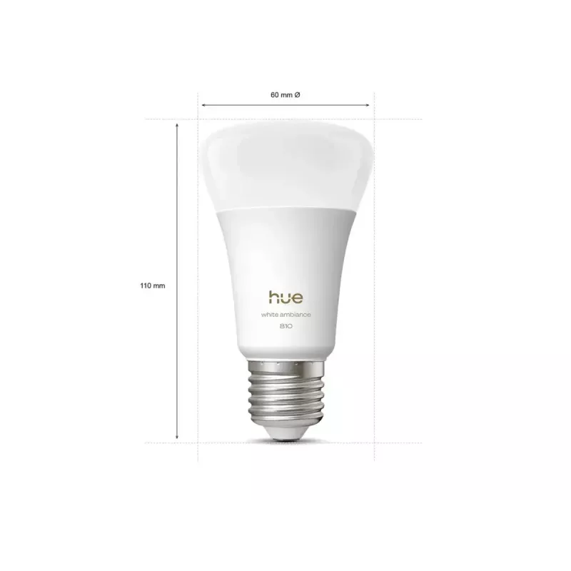 Philips Hue WA 810 A60 3P EU | E27 | 6 W | Luz de blanco cálido a frío | Bluetooth, Zigbee