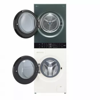Lavadora secadora LG WT1210EGF de libre instalación carga frontal, 22 kg, 1400 rpm, Verde/Blanca