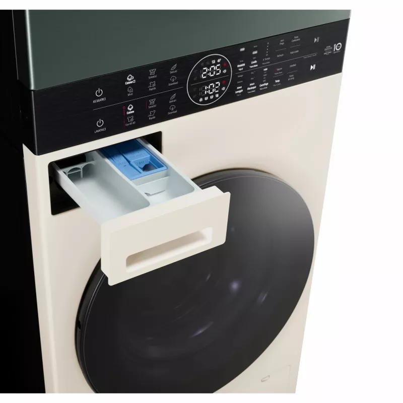 Lavadora secadora LG WT1210EGF de libre instalación carga frontal, 22 kg, 1400 rpm, Verde/Blanca
