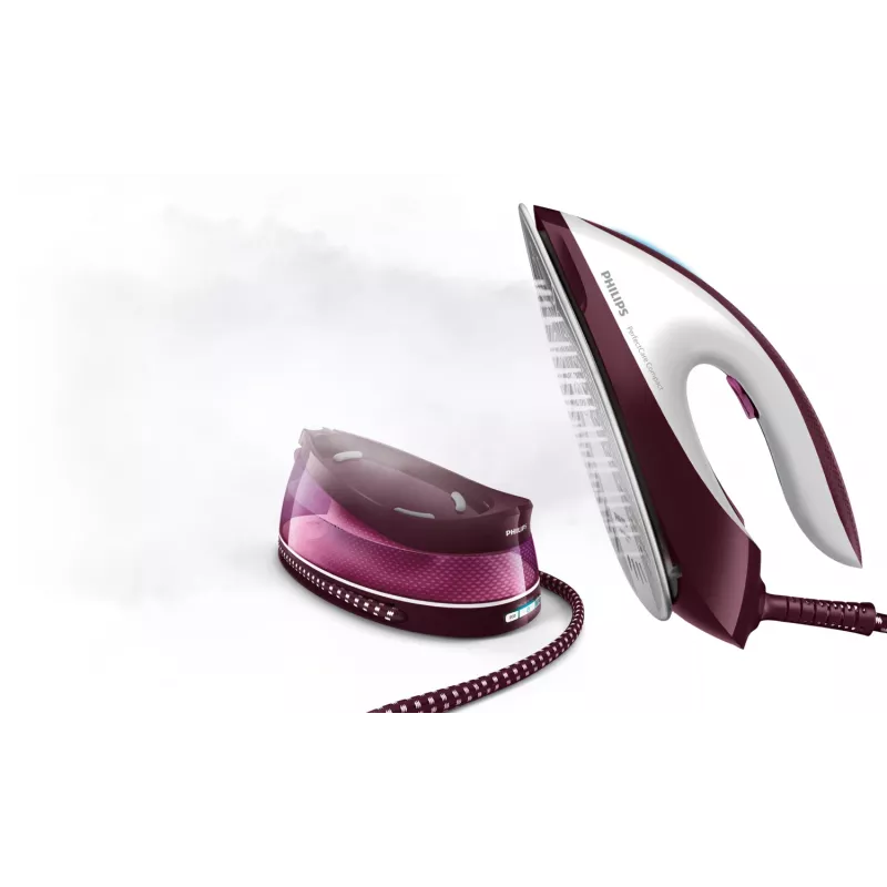 Philips GC7842/40 Centro de planchado a vapor 2400 W 1,5 L suela SteamGlide Plus Lila, Blanca