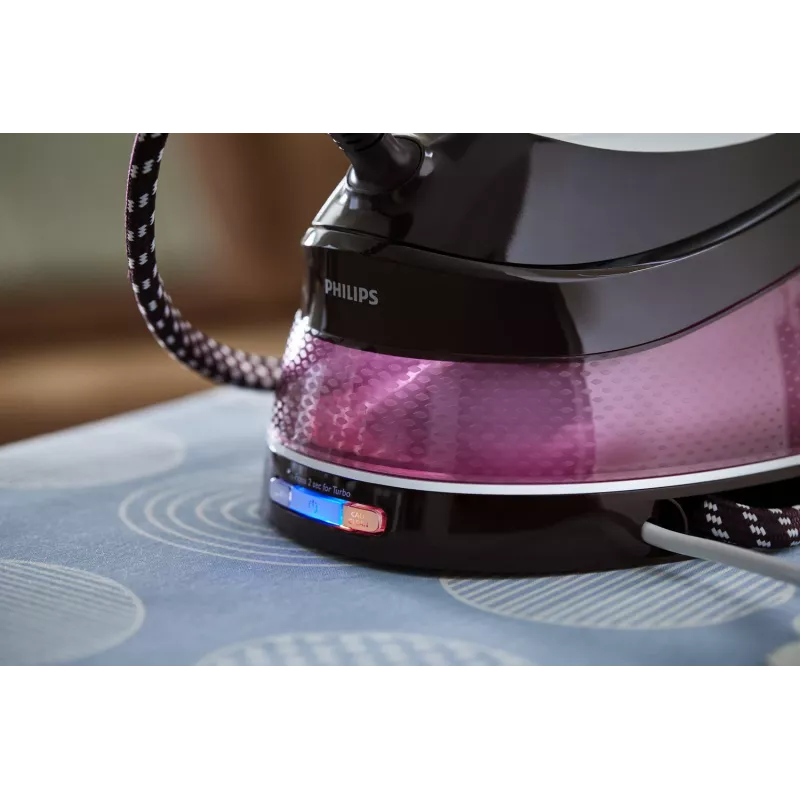 Philips GC7842/40 Centro de planchado a vapor 2400 W 1,5 L suela SteamGlide Plus Lila, Blanca