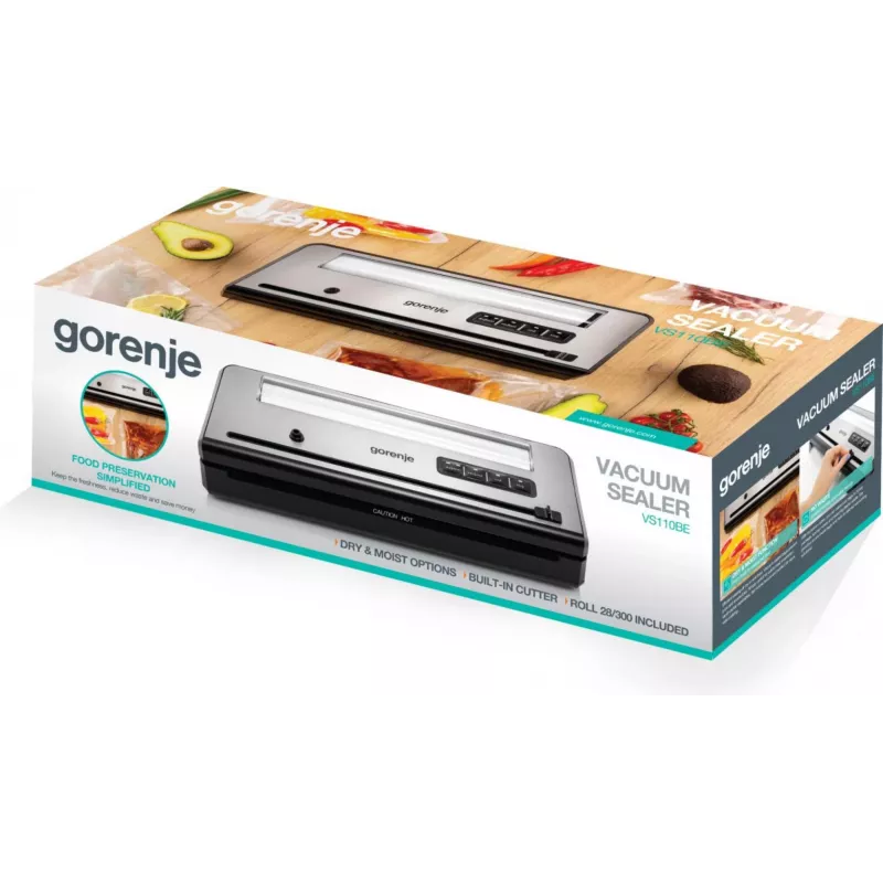 Gorenje VS110BE envasadora al vacío 750 mbar acero inoxidable