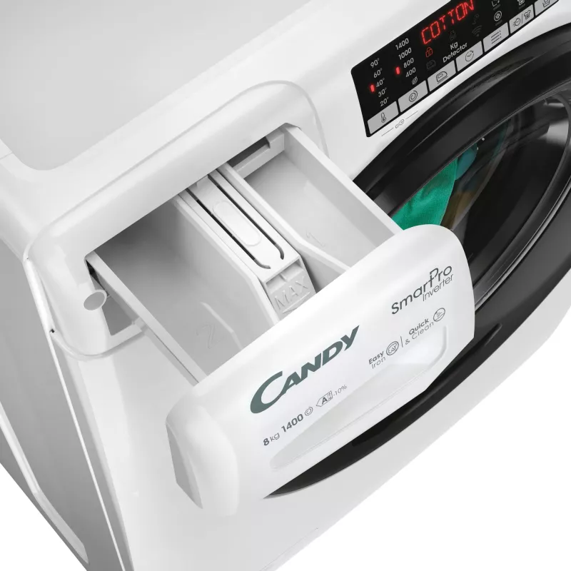 Lavadora Candy Smart Pro Inverter CSO486TWMB6/1-S Carga frontal 8 kg 1400 rpm Blanca