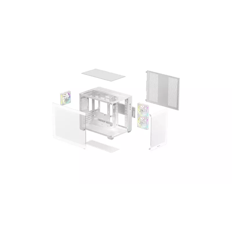 Caja de PC DeepCool CG330 3F Blanca — chasis semitorre ATX, blanca