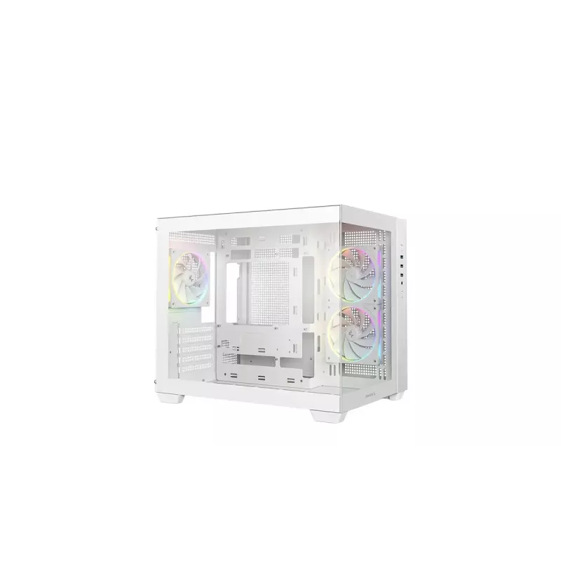Caja de PC DeepCool CG330 3F Blanca — chasis semitorre ATX, blanca
