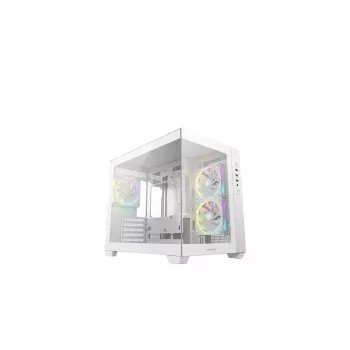 Caja de PC DeepCool CG330 3F Blanca — chasis semitorre ATX, blanca