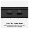 Caja para SSD Hyper HD2500GL para SSD M.2 PCIe (USB4 Gen4, USB‑C) Negra