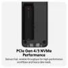 Caja para SSD Hyper HD2500GL para SSD M.2 PCIe (USB4 Gen4, USB‑C) Negra