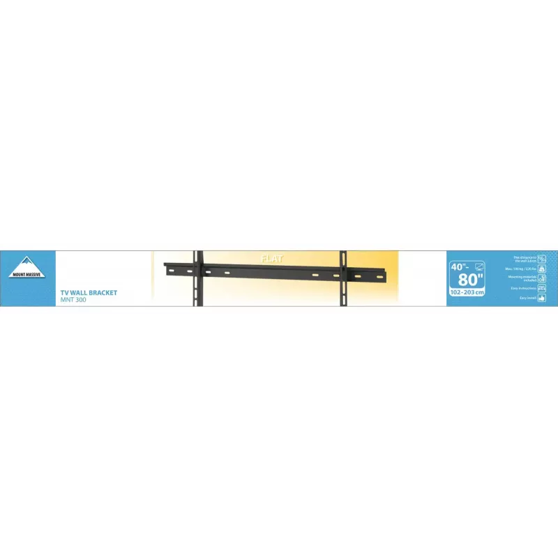 Soporte de pared Vogel's MNT 300 para pantallas planas de hasta 2,03 m (80 pulgadas), capacidad de carga 100 kg, VESA 100x100–600x400, Negro