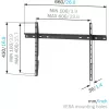 Soporte de pared Vogel's MNT 300 para pantallas planas de hasta 2,03 m (80 pulgadas), capacidad de carga 100 kg, VESA 100x100–600x400, Negro