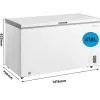 Arcón congelador Midea MDRC564FZE01 — independiente, 418 l de capacidad útil, blanco